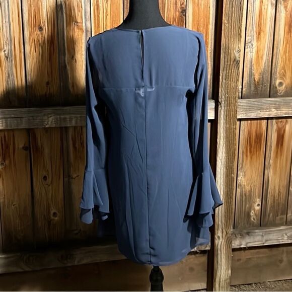 BCBGeneration top tank 2 pc gray sheer bell sleeves tunic Medium - Picture 7 of 7